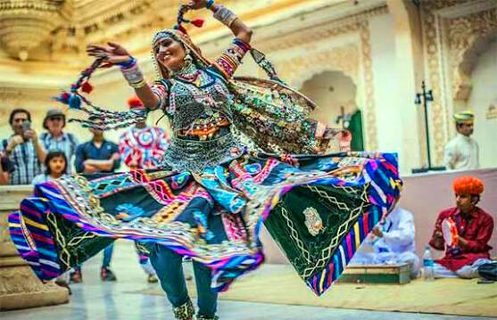 Rajasthani Kalbeliya snake dance group at wedding event